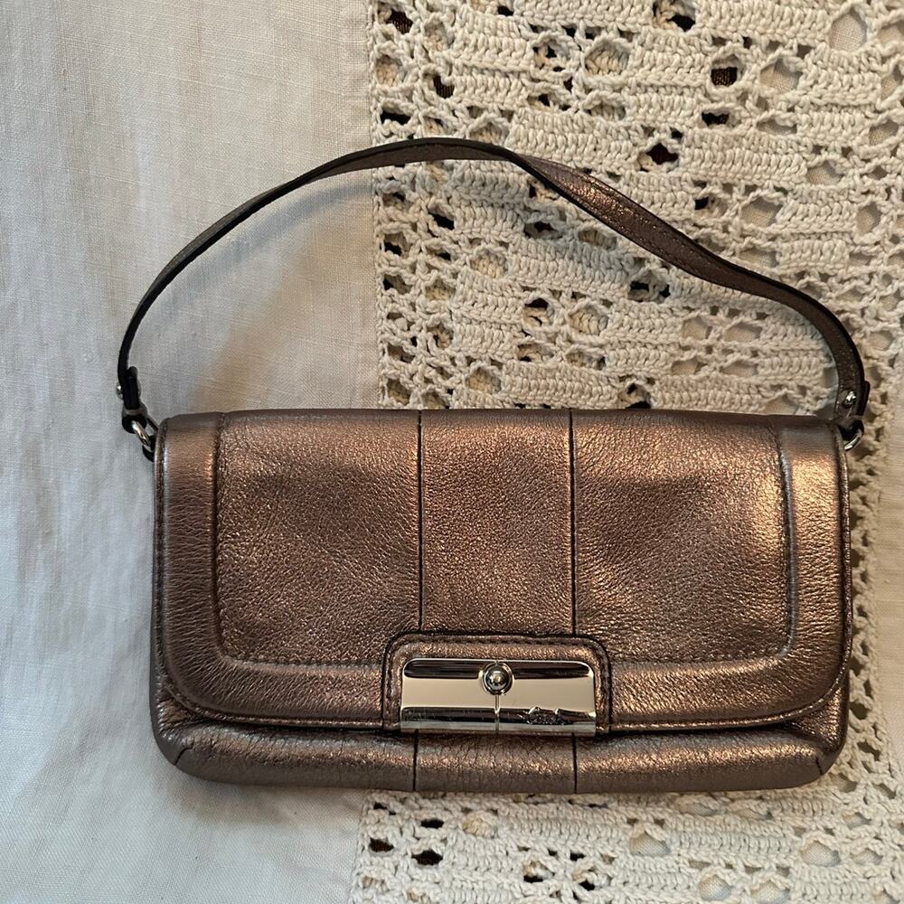 Coach Kristen Clutch Wallet Purse Metallic